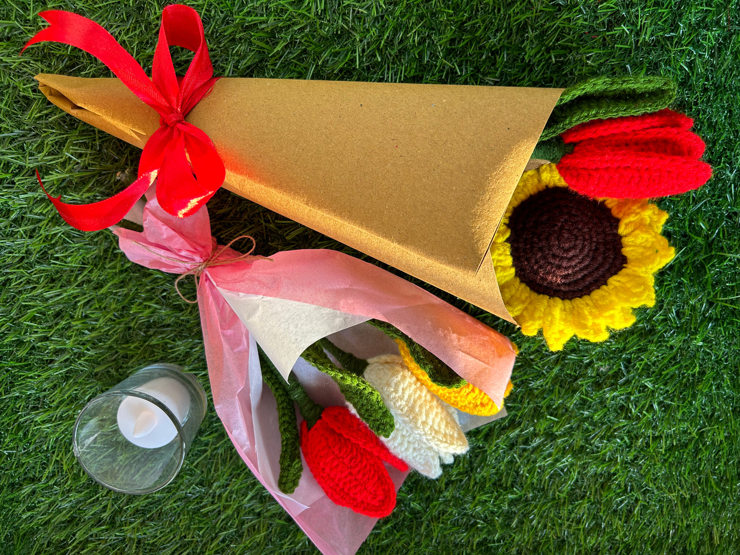 Sunflower and Tulip Bouquets