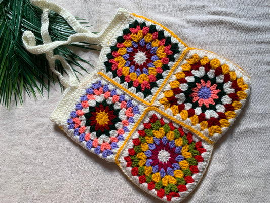 Multicolor Crochet Tote Bag